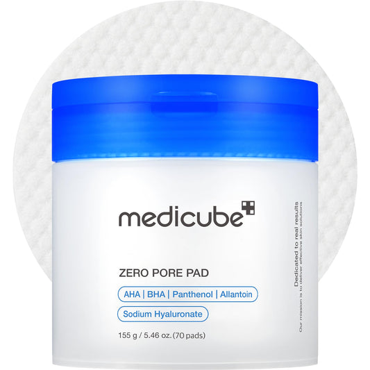 Medicube Zero Pore Pads 2.0, Dual-Textured Facial Toner Pads for Exfoliation and Pore Care