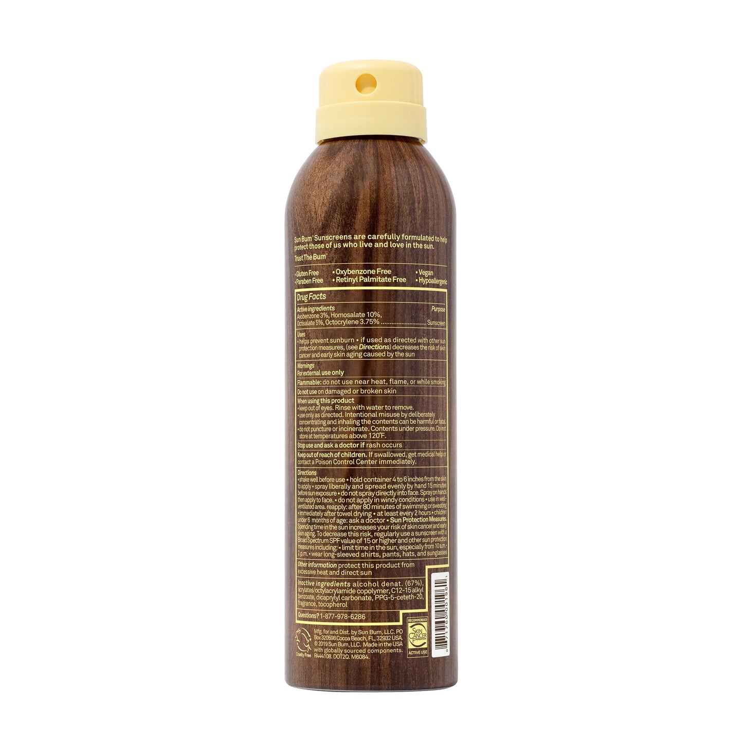 Sun Bum Original SPF 30 Sunscreen Body Spray - Broad Spectrum Moisturizing Sunscreen with Vitamin E